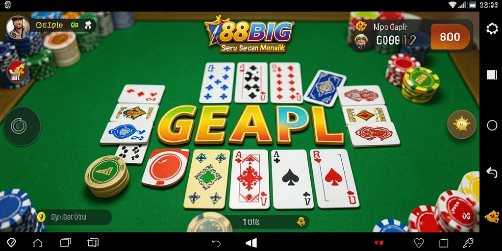 Screenshot gameplay Gaple yang menarik dan seru di 88BIG.