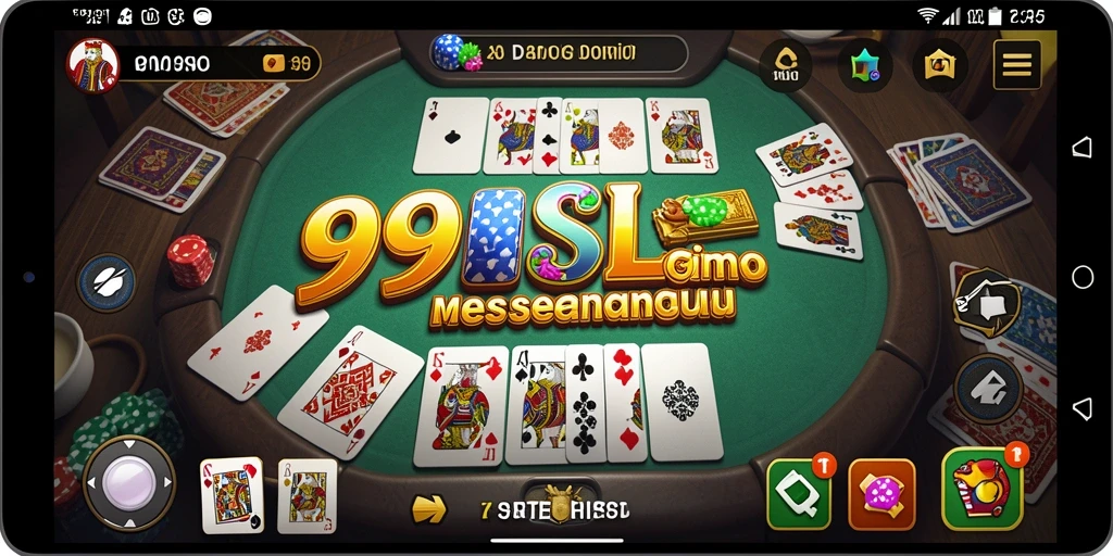 Tampilan gameplay seru dari 99SL dalam permainan Domino.