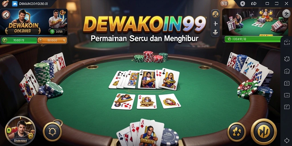 Tampilan gameplay seru di DEWAKOIN99 dengan fitur poker menarik.
