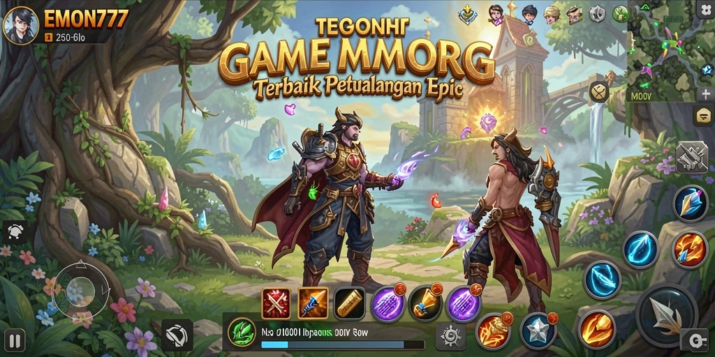 Tampilan gameplay EPIC dari EMON77 dalam dunia MMORPG yang menakjubkan.