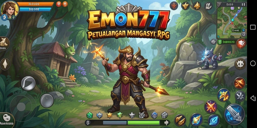 Tampilan gameplay seru di EMON777 dengan pertempuran yang mendebarkan.