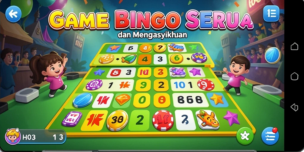 Tampilan gameplay H03 yang seru dan interaktif dalam permainan Bingo.