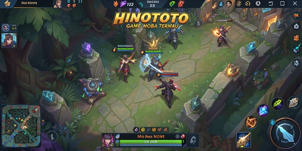 Screenshot permainan HINOTOTO menampilkan aksi seru di arena.