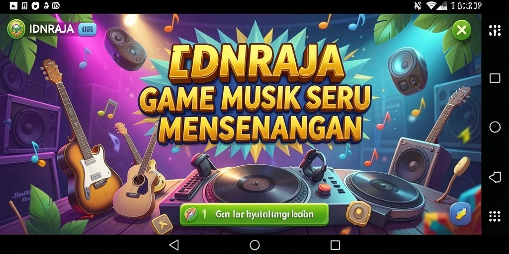 Tampilan gameplay <strong>IDNRAJA</strong> yang menarik dan interaktif saat bermain musik.