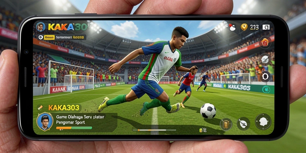 Tampilan thrilling gameplay KAKA303 yang penuh aksi olahraga.