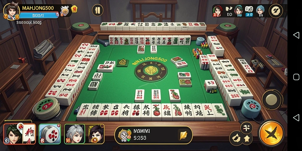 Tampilan gameplay MAHJONG500 yang menarik dan penuh strategi.