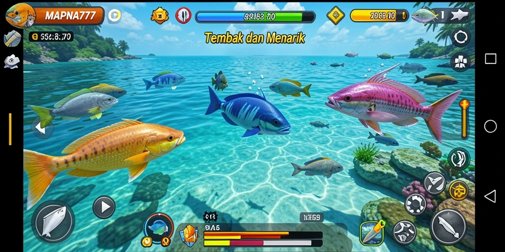 Tampilan menarik gameplay Tembak Ikan di MAPNA777.