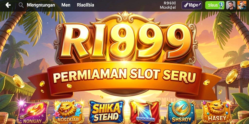 Tampilan menawan dari gameplay Slot RI889 yang mendebarkan.