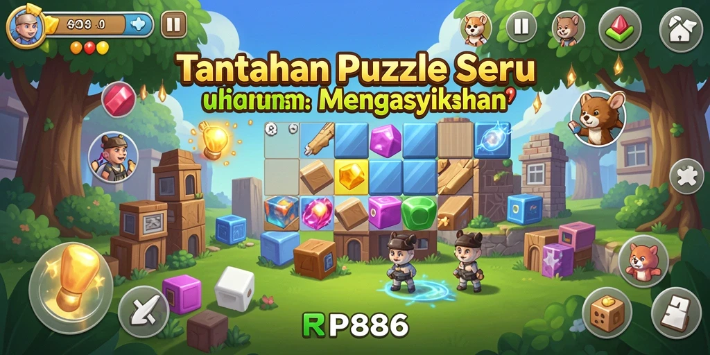 Gambaran gameplay seru dalam RP886 yang penuh tantangan puzzle.
