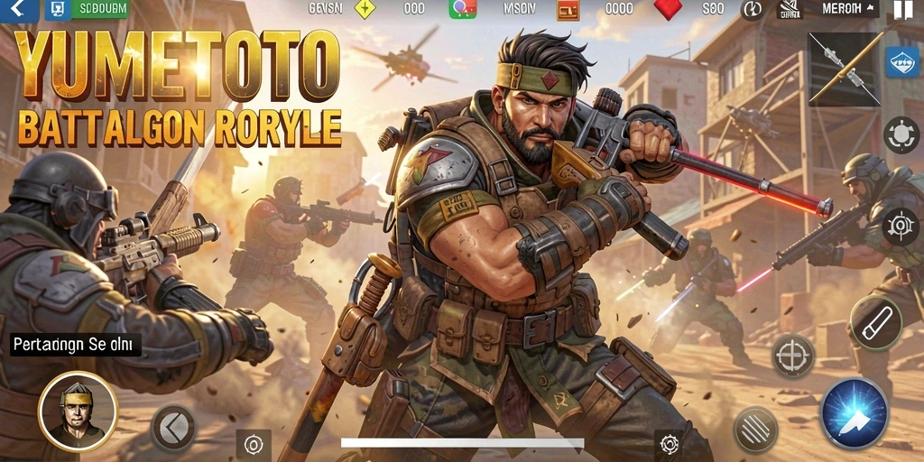 Tangkapan layar gameplay <strong>YUMETOTO</strong> menampilkan aksi seru dalam pertempuran Battle Royale.